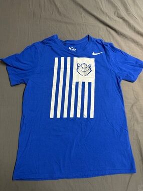 Saint Louis University Billikens Nike Royal Blue Graphic Tee with White Stripes